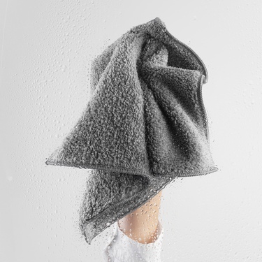 Multi-effect scrub cleaning cloth, Gray