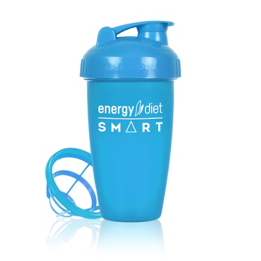 Blue shaker cup with flip cap