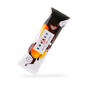 Chocolate covered fruit bar with apricot 
