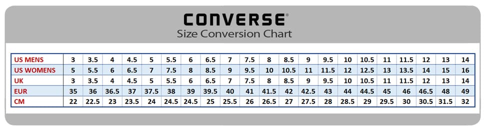 converse 38 us size